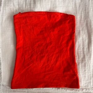 Aritzia Contour Bright Orange Tube Top